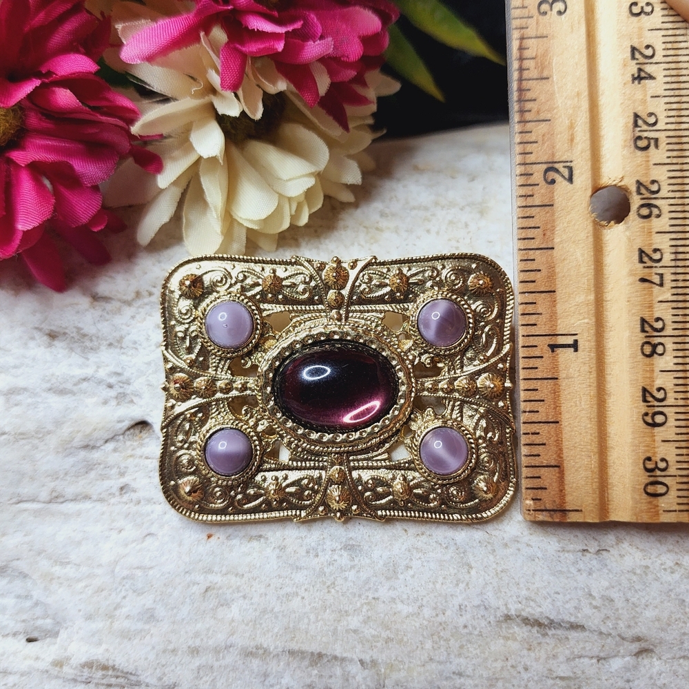 Vintage Rectangular Brooch - image 6